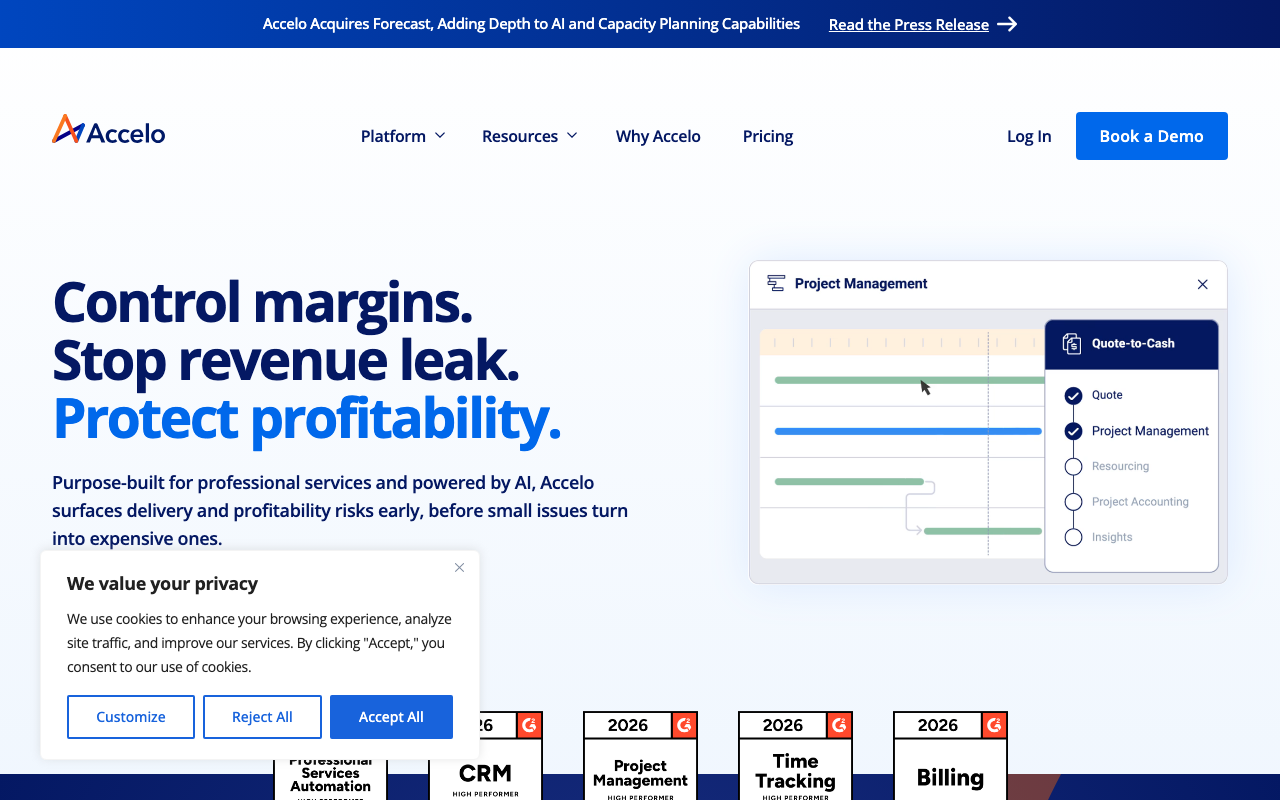 Accelo screenshot