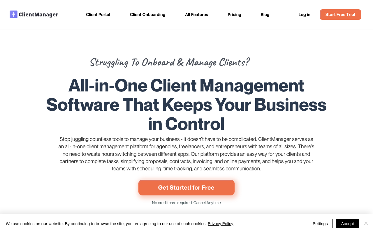 ClientManager screenshot