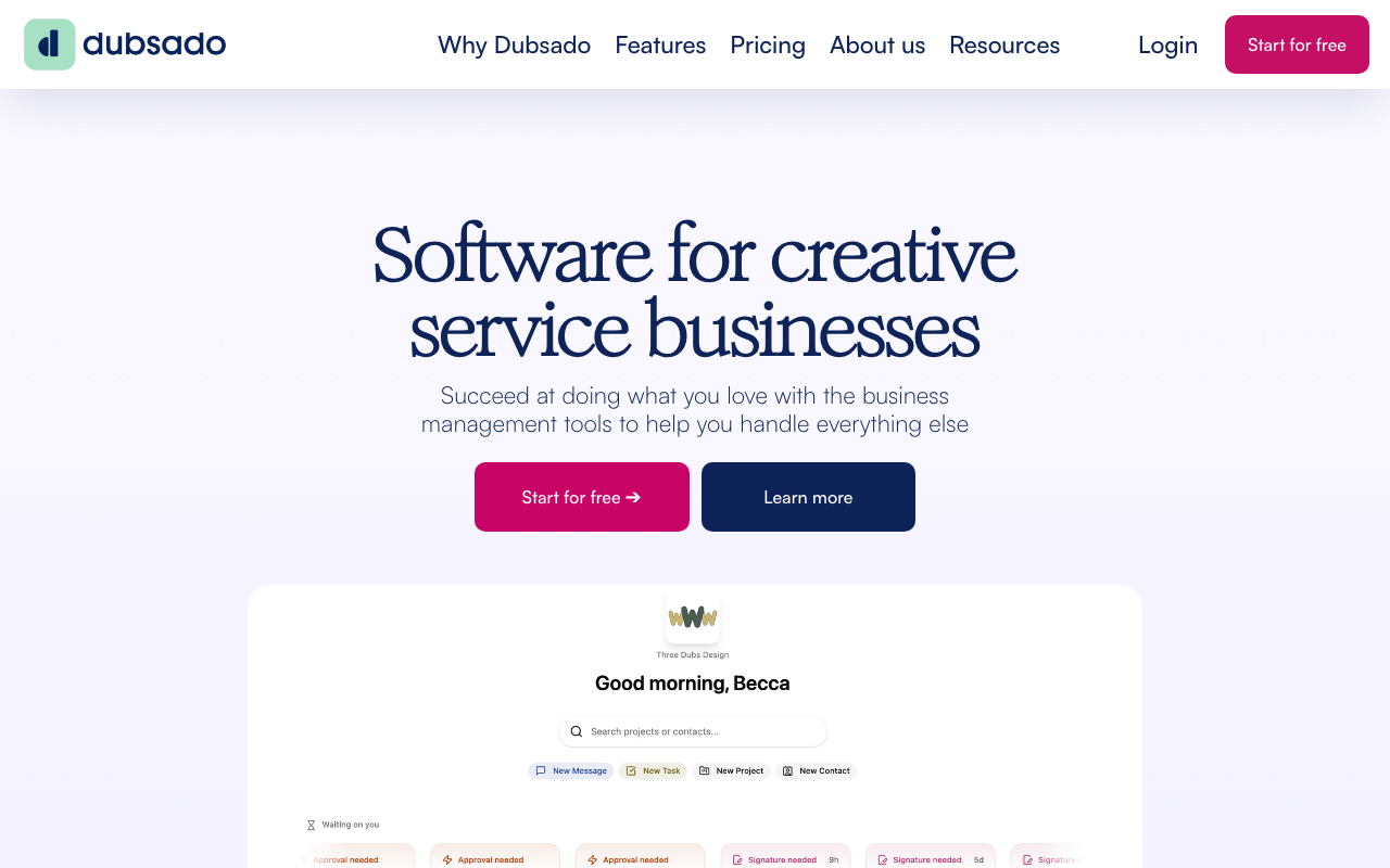 Dubsado screenshot