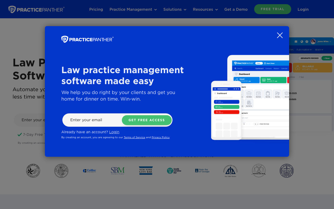 PracticePanther screenshot