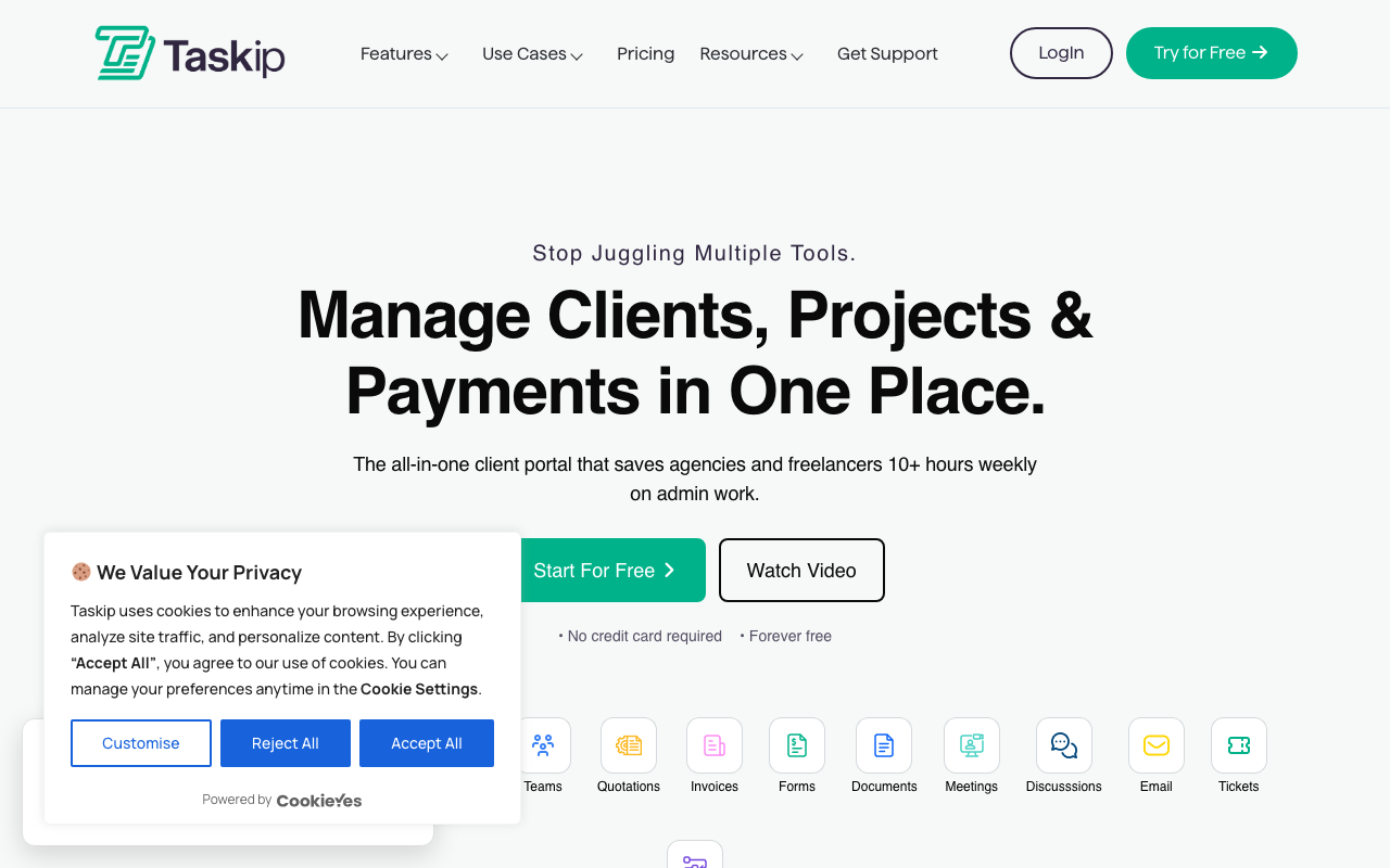 Taskip screenshot