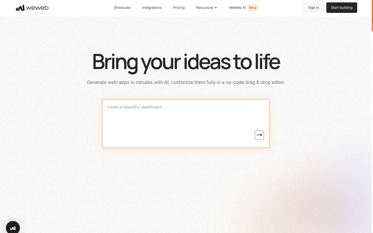 WeWeb screenshot